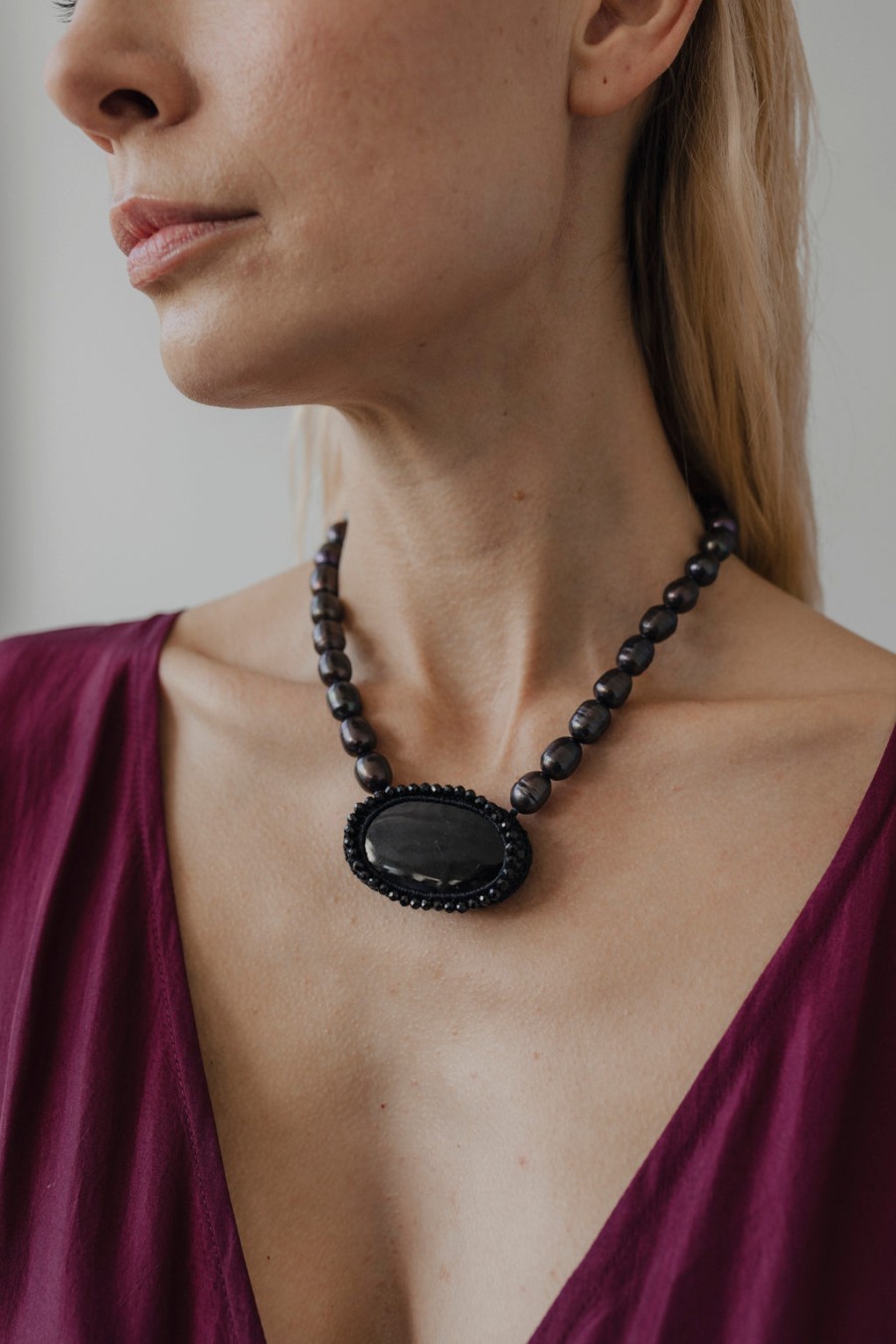 Accessories UNTITLED DESIGN LLP | Black Pearl Necklace