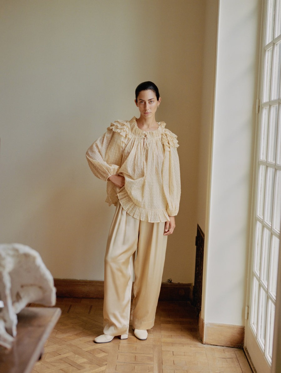 Bottoms UNTITLED DESIGN LLP | Raj Pleated Satin Pants,