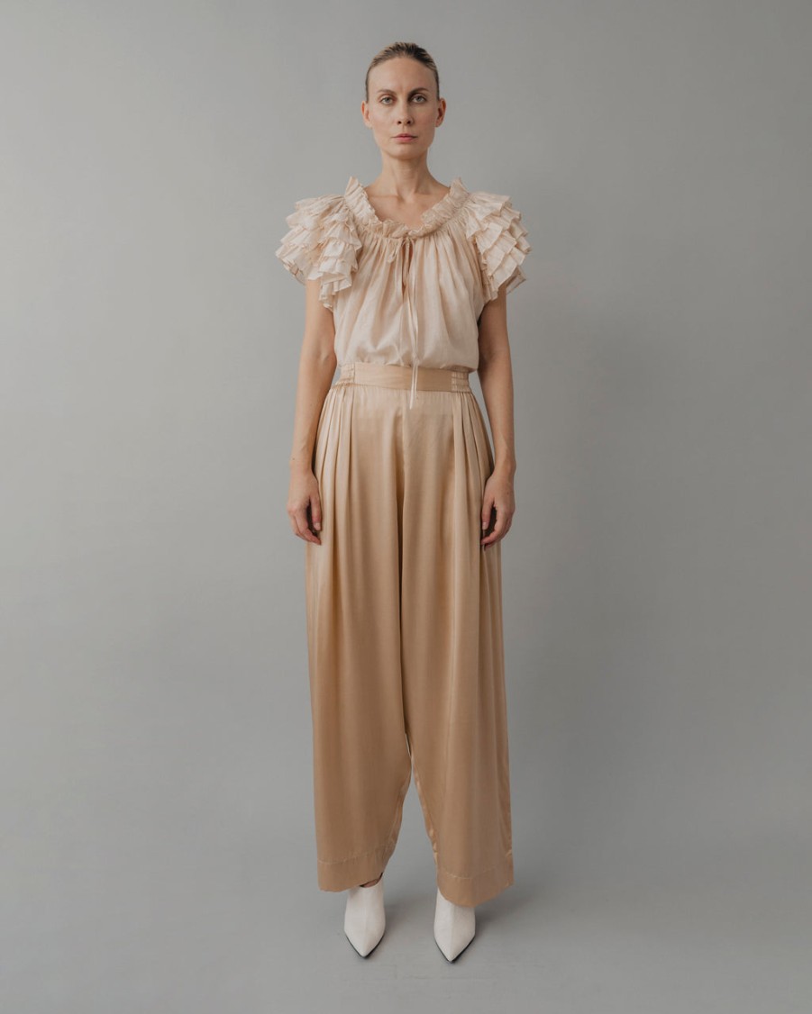 Bottoms UNTITLED DESIGN LLP | Raj Pleated Satin Pants,