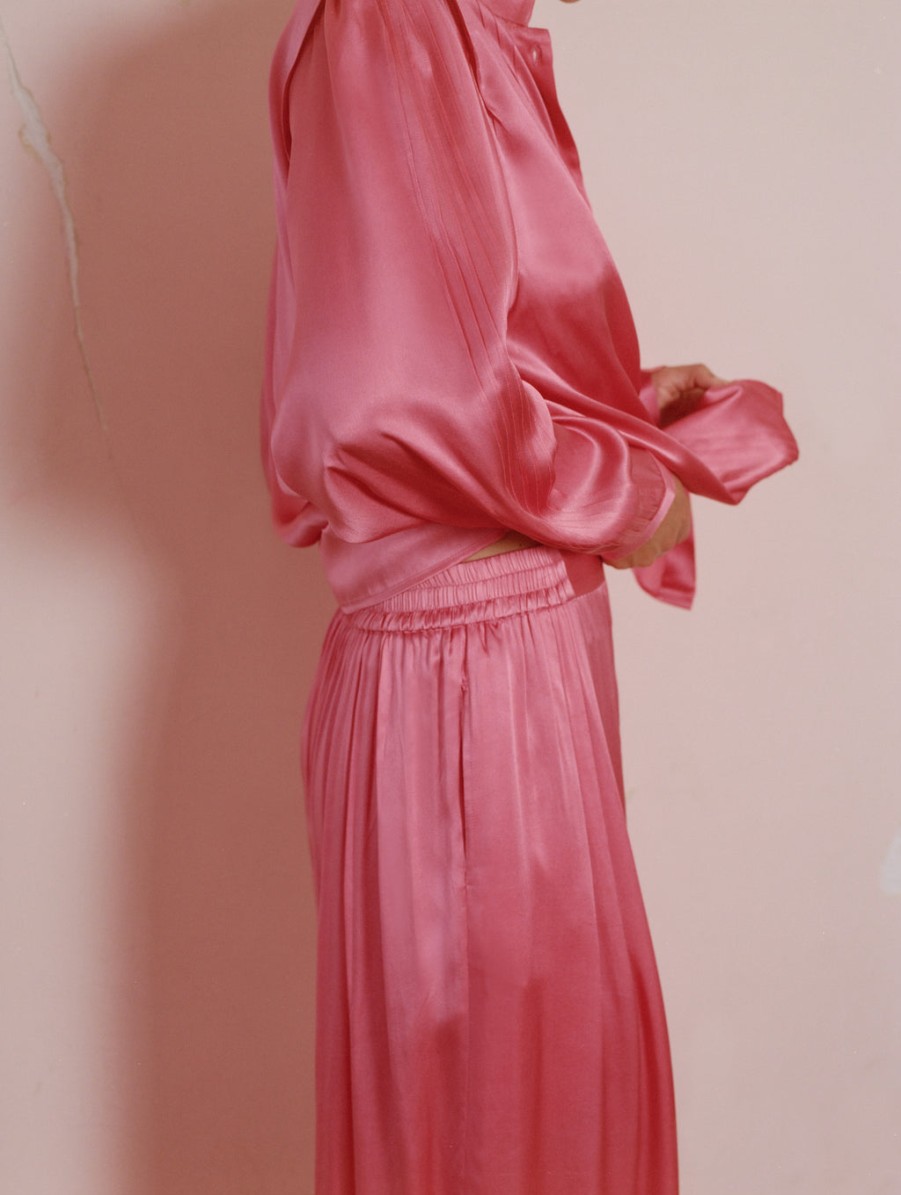 Bottoms UNTITLED DESIGN LLP | Raj Pleated Satin Pants,