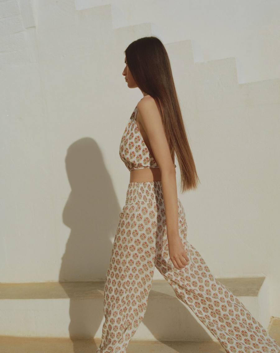 Bottoms UNTITLED DESIGN LLP | Maya Flare Blockprint Pants,